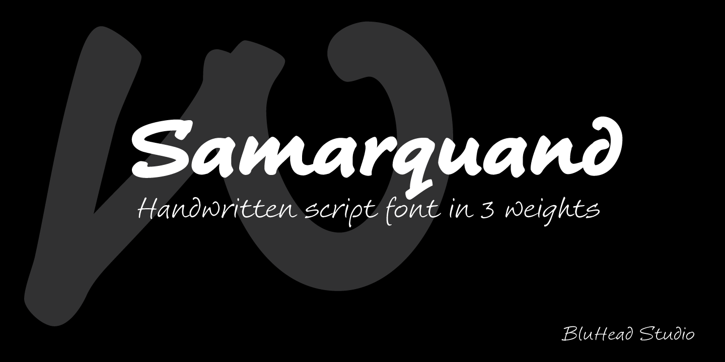 Przykład czcionki Samarquand